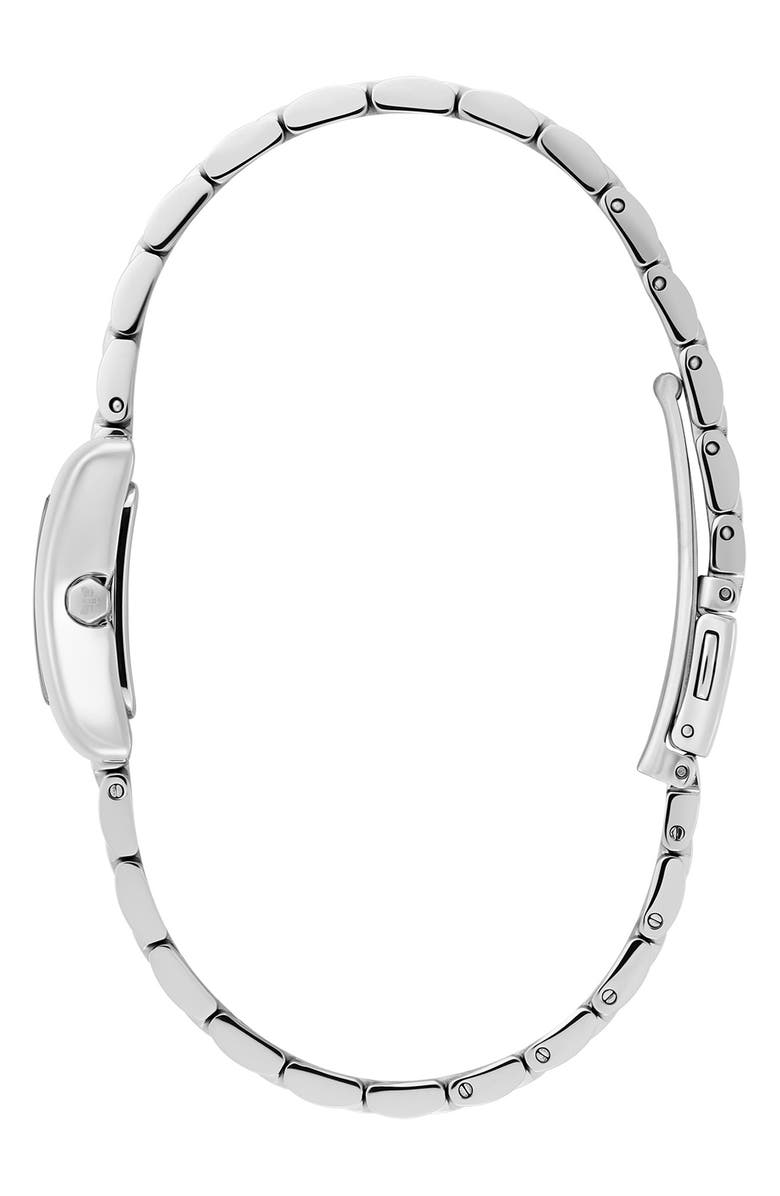 Olivia Burton Mini Grove Rectangular Bracelet Watch, 16mm, Alternate, color, Silver