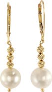 EFFY 14K Yellow Gold Freshwater Pearl Drop Earrings