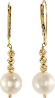 EFFY 14K Yellow Gold Freshwater Pearl Drop Earrings