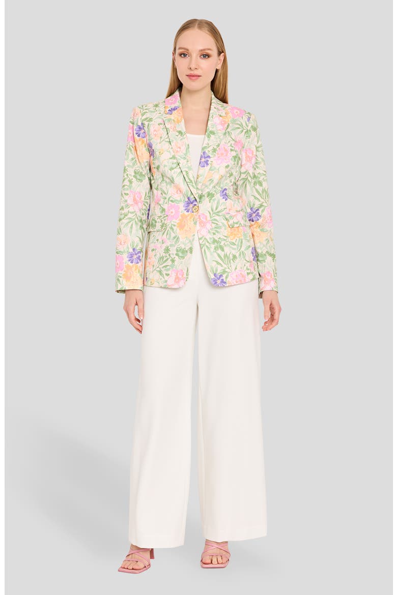 Floral Blazer, Alternate, color, NUDE MOSS