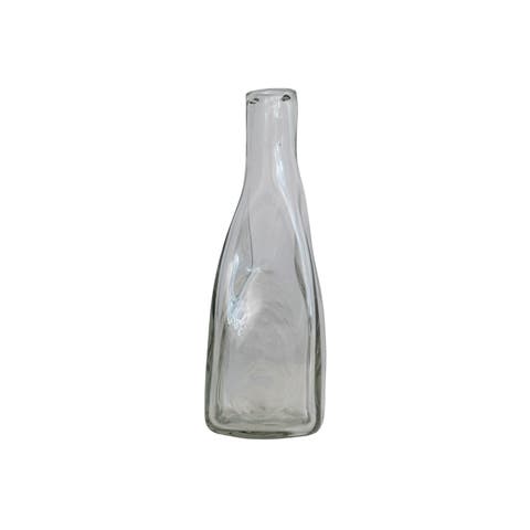 Organically Shaped Glass Vase, Clear