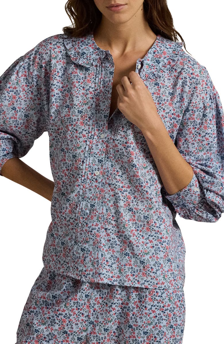 Polo Ralph Lauren Floral Pintuck Pajamas, Alternate, color, Petite Floral