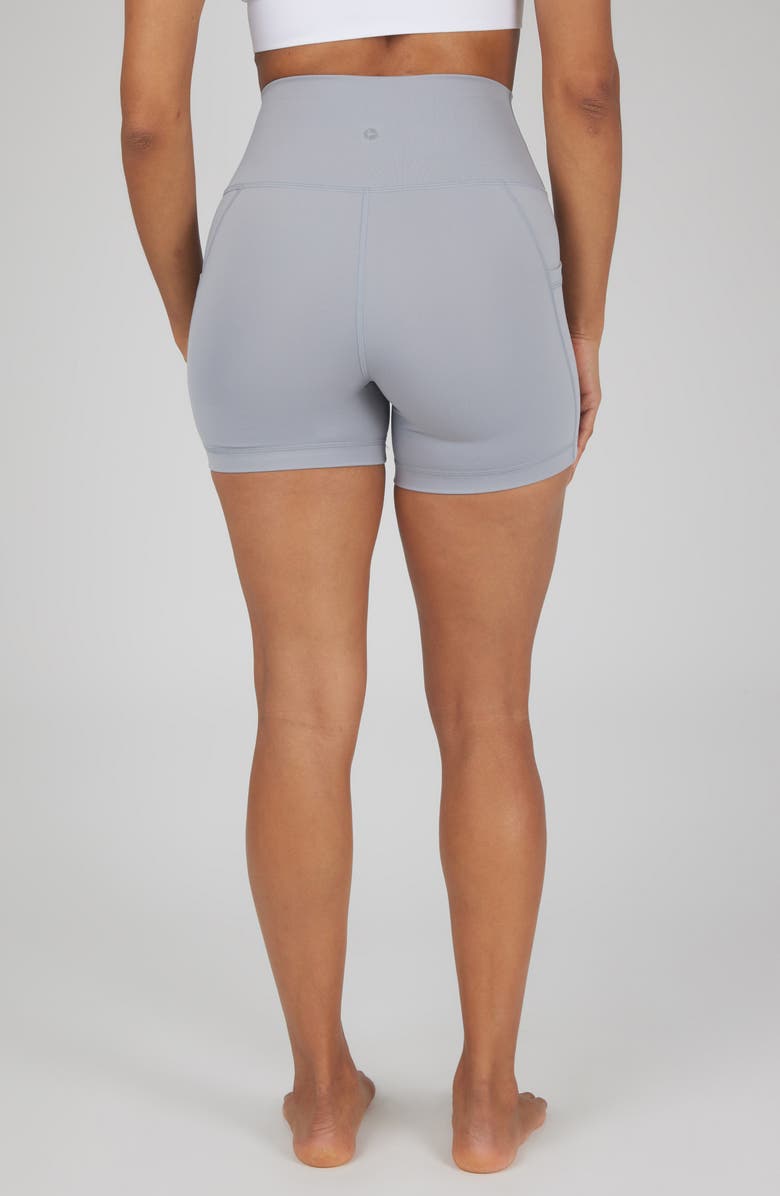 90 DEGREE BY REFLEX Assorted 2-Pack WonderLink Tribeca 5-Inch Bike Shorts, Alternate, color, Sleet/ Black