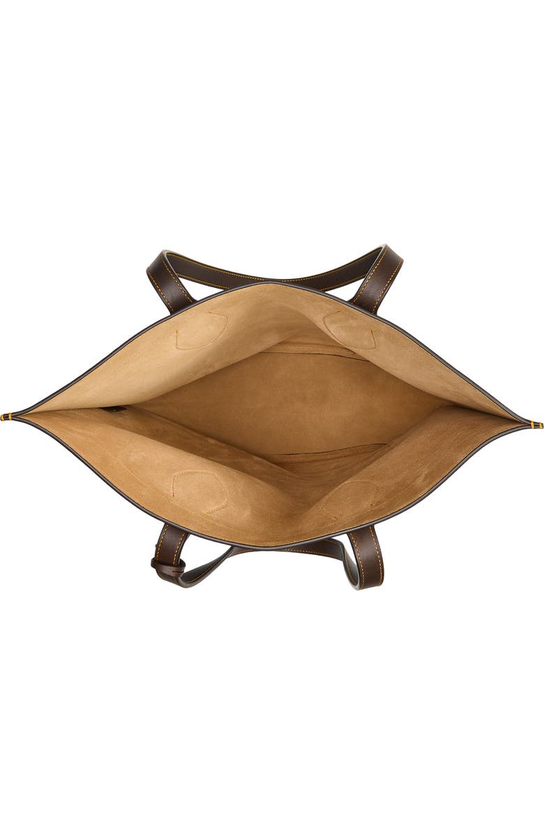 FERRAGAMO Leather North/South Tote, Alternate, color, T.moro Soft Camel