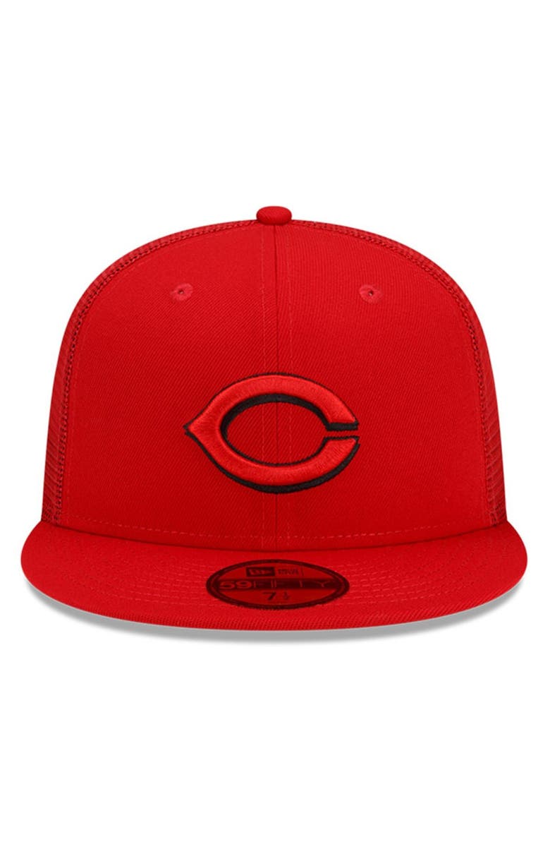 New Era Men's New Era Red Cincinnati Reds 2023 Batting Practice 59FIFTY Fitted Hat, Alternate, color,