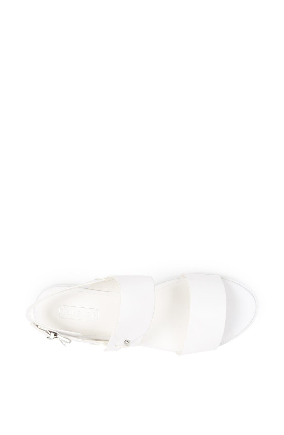'Hydrate' Faux Leather Sandals, Alternate, color, WHITE