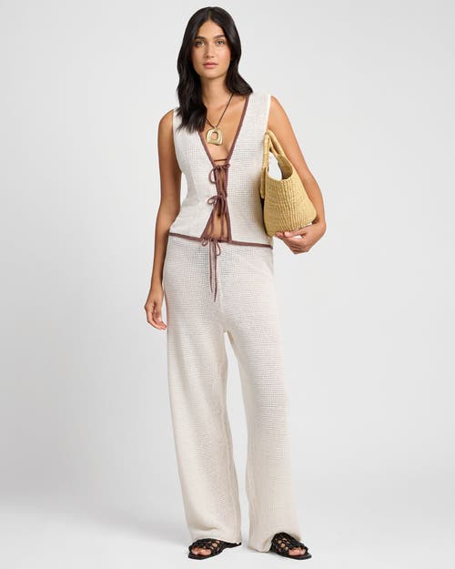 Onia Linen Knit Drawstring Pant In Gray