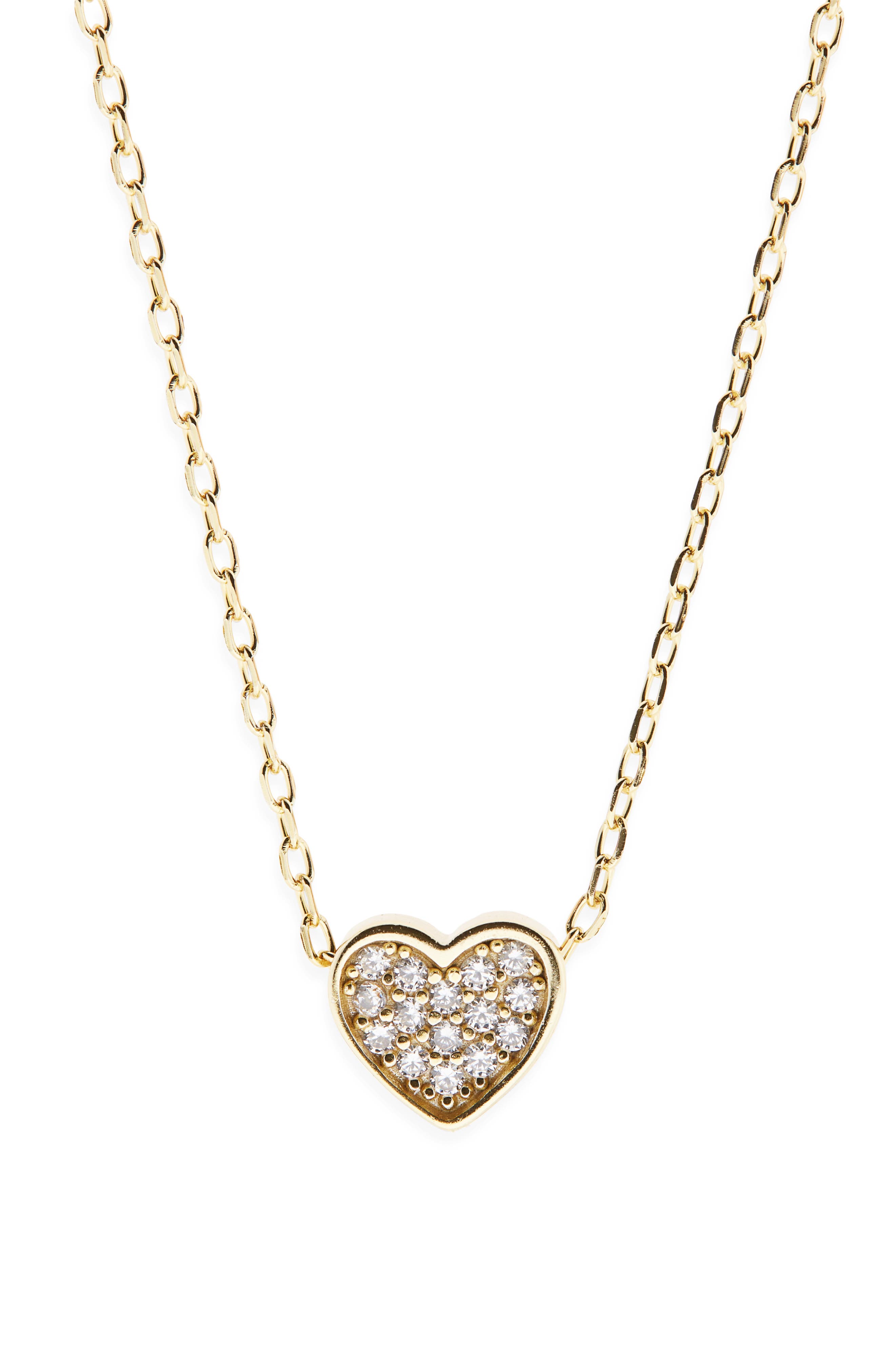 ARGENTO VIVO Pavé Cubic Zirconia Heart Pendant Necklace