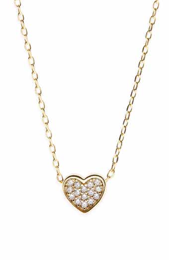 ARGENTO VIVO Pavé Cubic Zirconia Heart Pendant Necklace