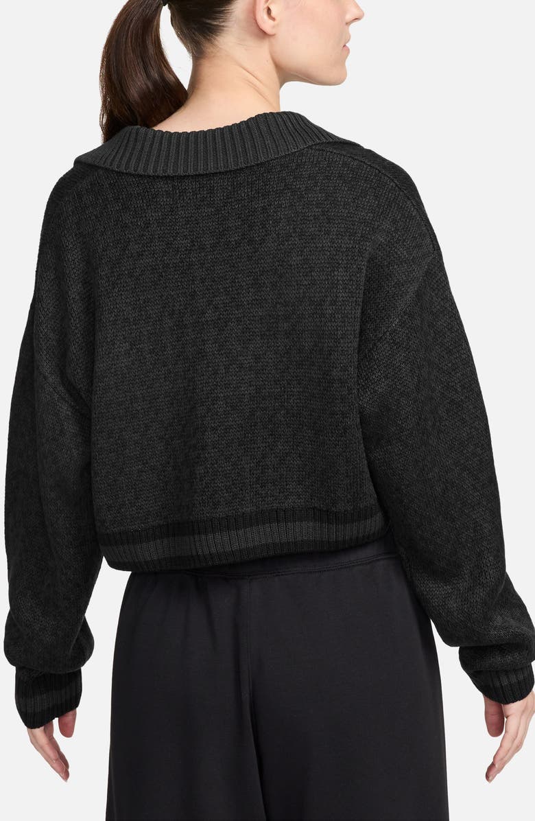 Jordan Knit Crop Cardigan, Alternate, color, Black