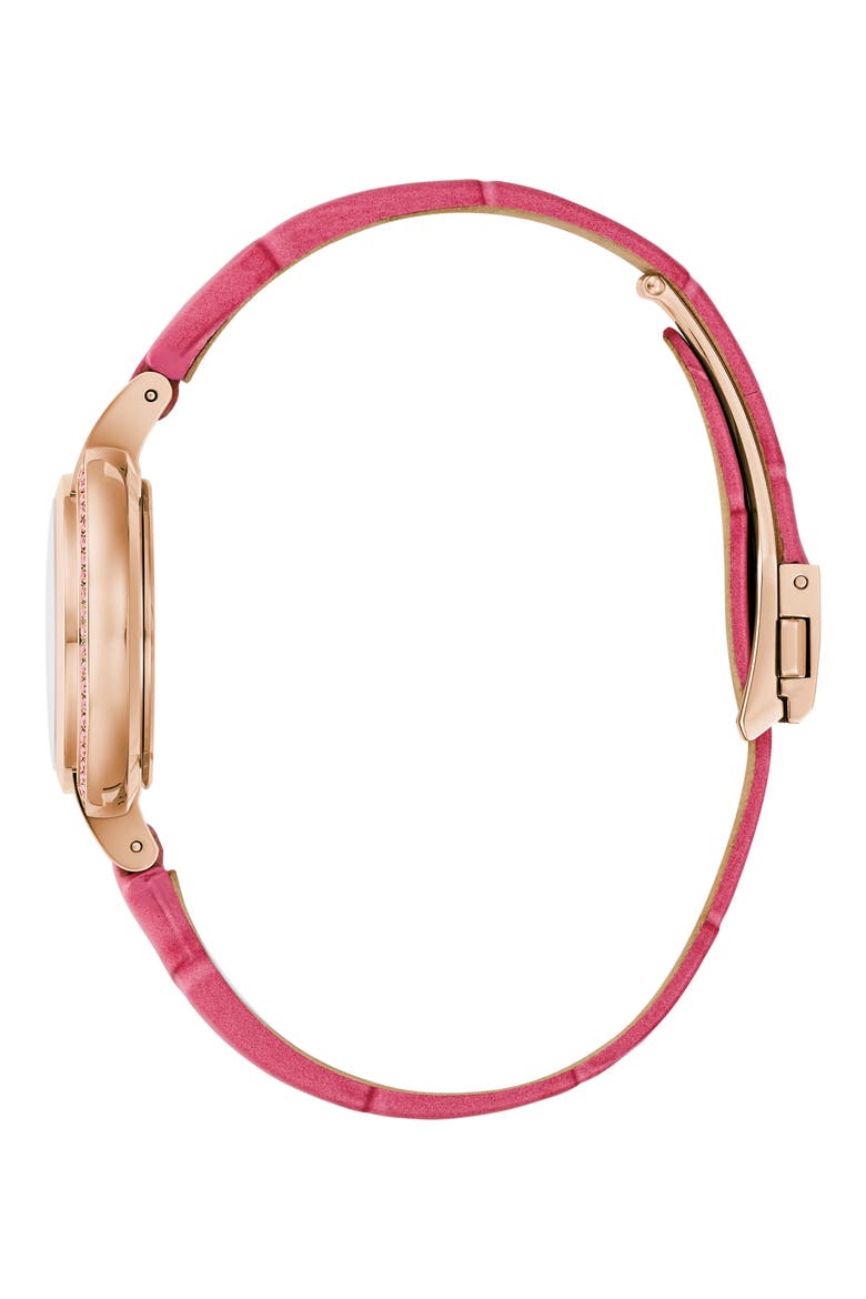 Rubaiyat Sapphire Leather Strap Watch, 30mm, Alternate, color, ROSE GOLD-TONE