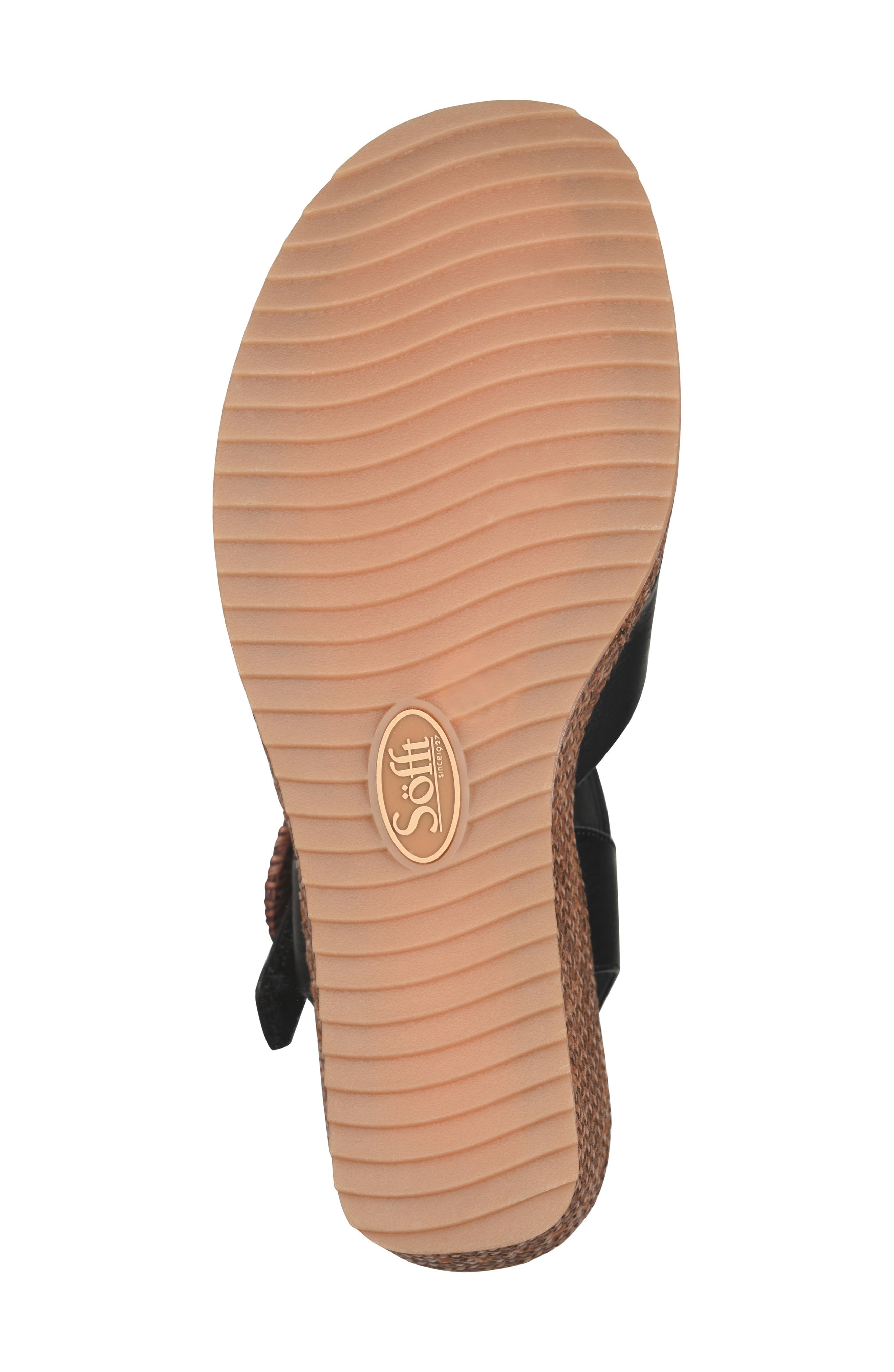 Söfft Dorathy Slingback Platform Wedge Sandal, Alternate, color, Black