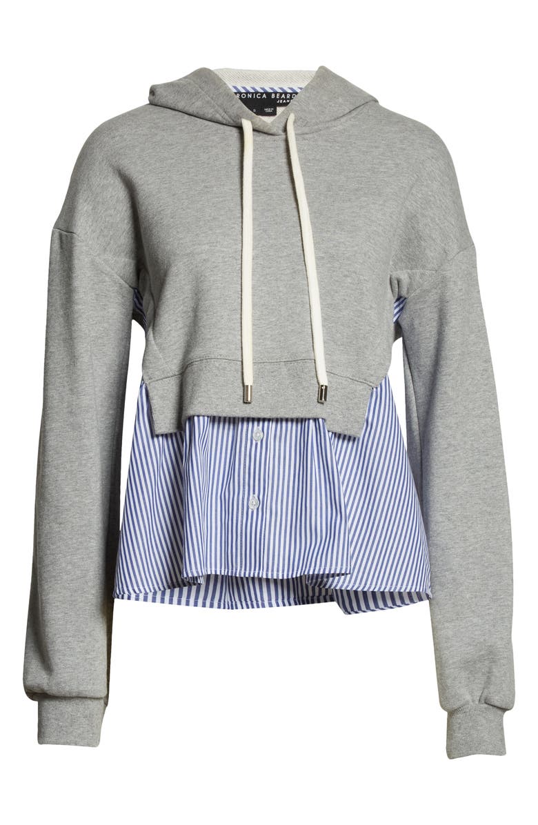 Veronica Beard Hockley Mixed Media Sweatshirt, Alternate, color, 