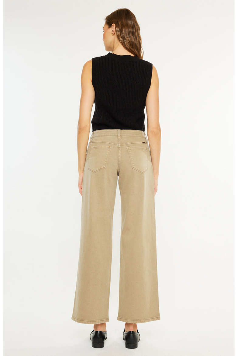 Ellie Mid Rise Wide Leg Jeans, Alternate, color, Tan Wash