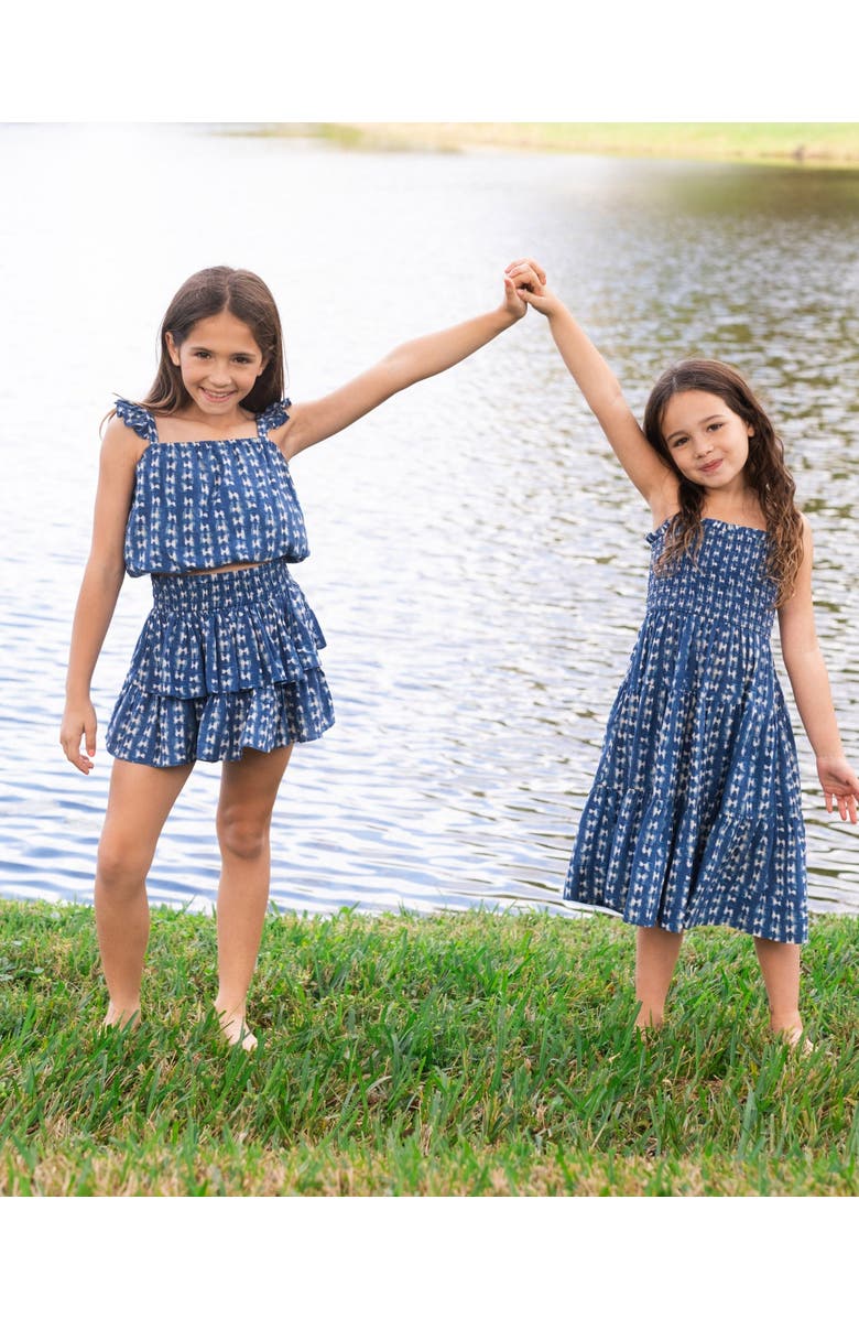 Change of Scenery Lila Smocked Tiered Dress, Alternate, color, Denim Tides