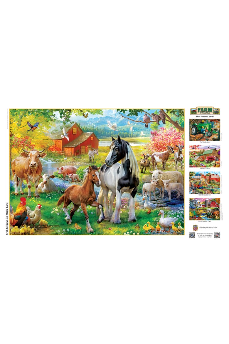 Down on Maple Lane 1000 Piece Puzzle, Alternate, color, Multicolor