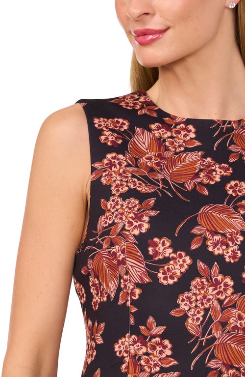 Ted Baker Floral Sleeveless Peplum Top In Multi