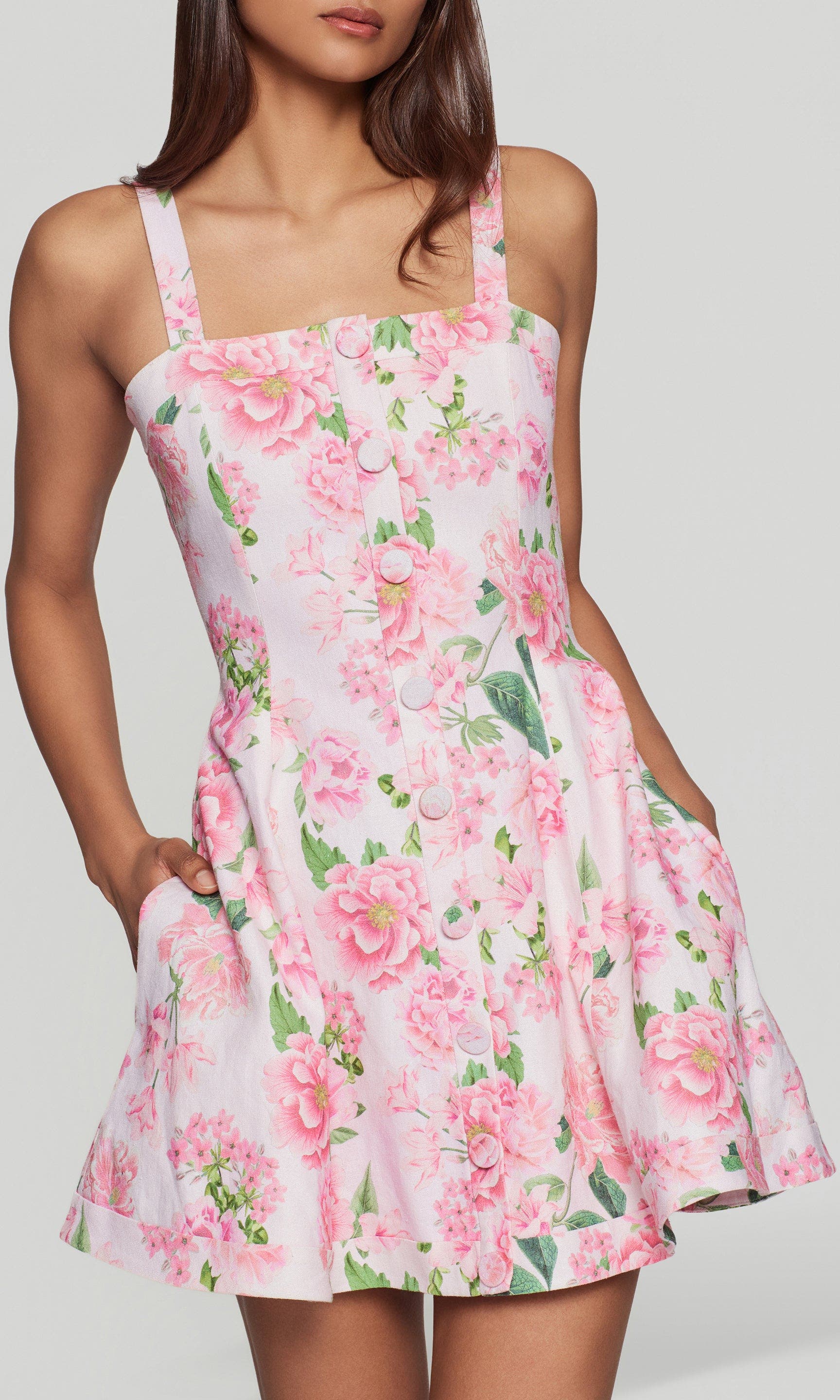 Whitney Floral Linen Dress - image 2