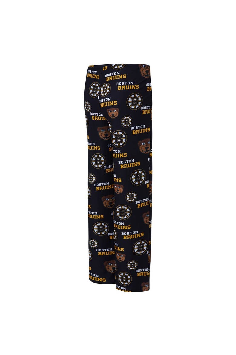 Women's Concepts Sport Black Boston Bruins Zest Allover Print Knit Pants, Alternate, color, Black