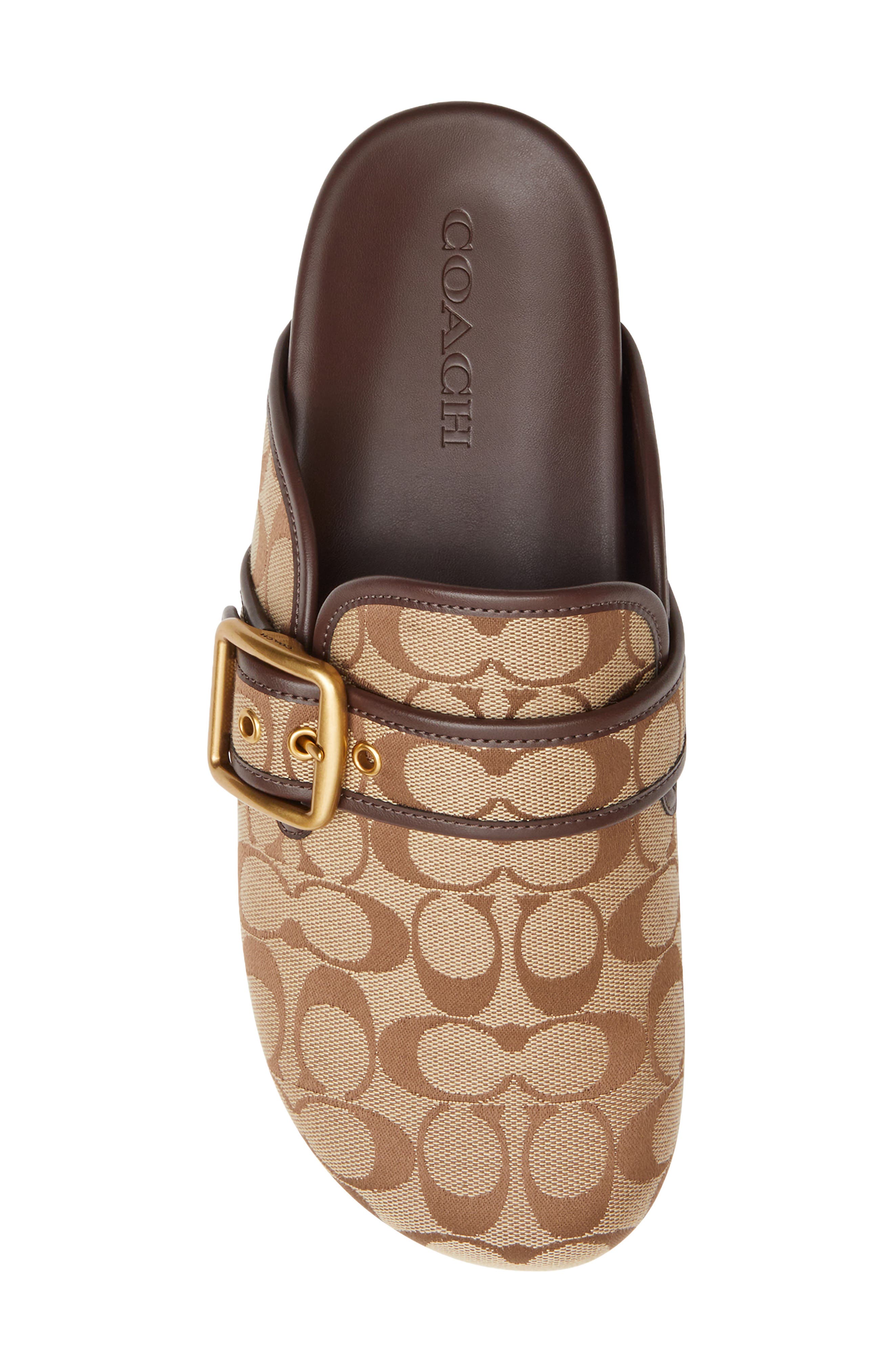 Archival Buckle Signature Sateen Jacquard Clog, Alternate, color, KHAKI/ MAPLE