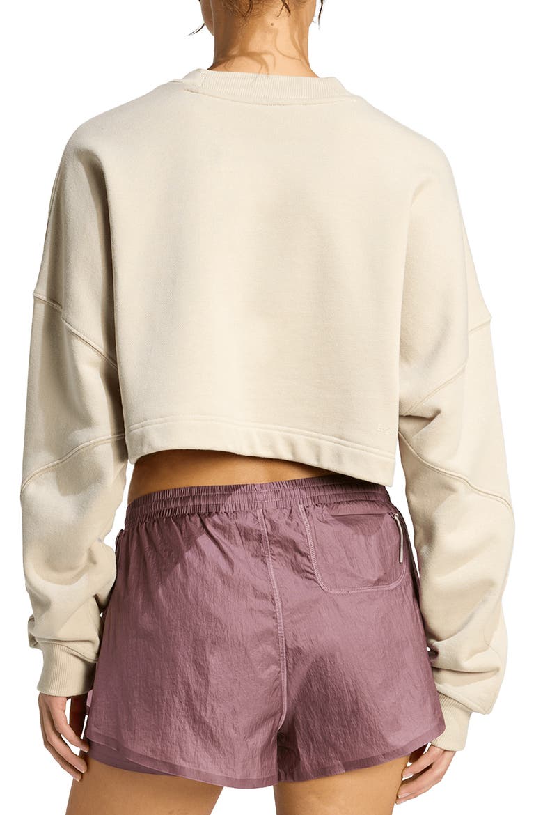 ADI365 HK Crewneck Cropped Sweatshirt, Alternate, color, PUTTY GREY