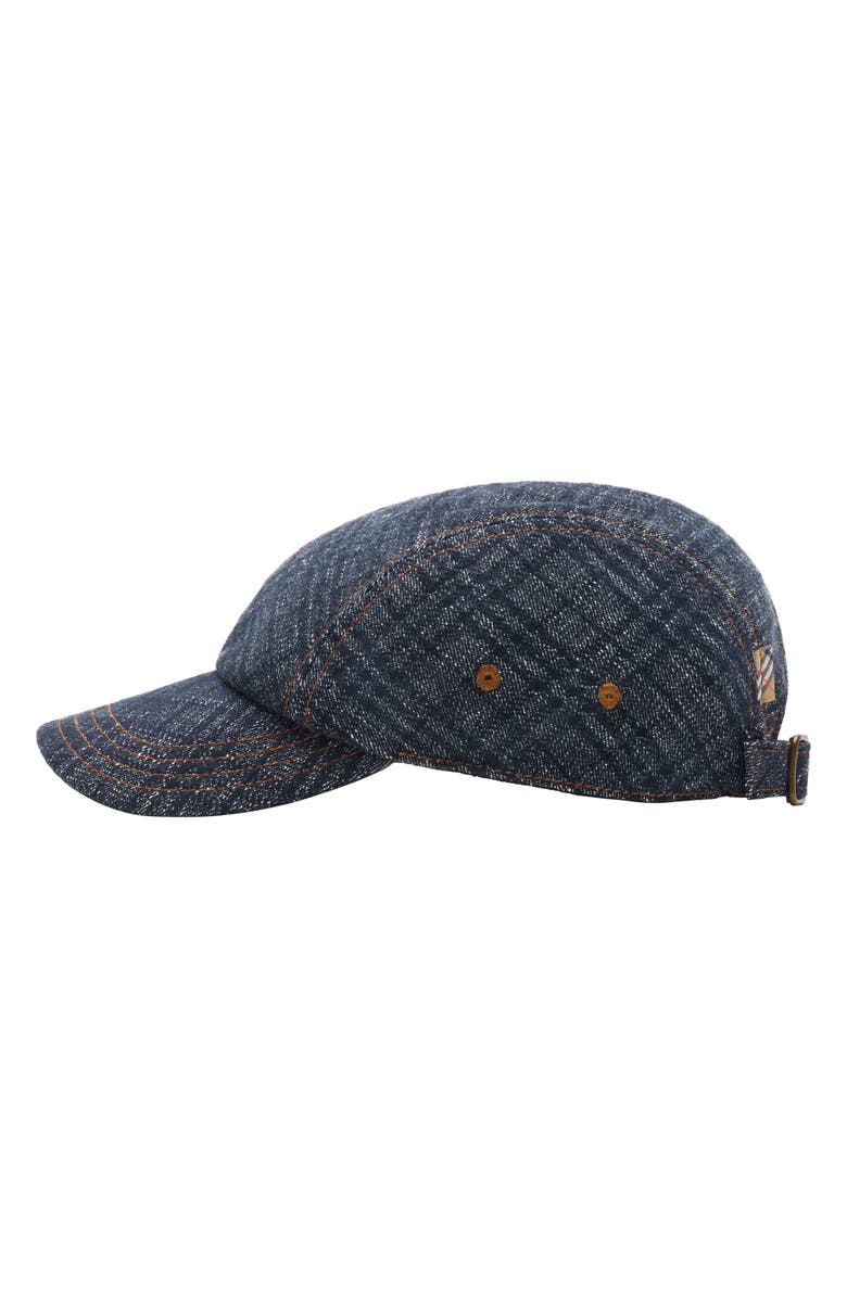 Burberry Check Jacquard Denim Adjustable Baseball Cap, Alternate, color,
