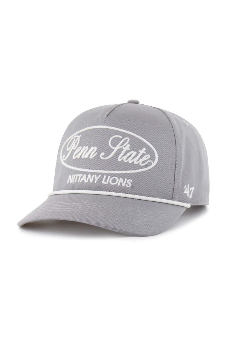 Men's '47 Gray Penn State Nittany Lions Contemporary Basics Foundational Rope Hitch Adjustable Hat, Alternate, color, Gray