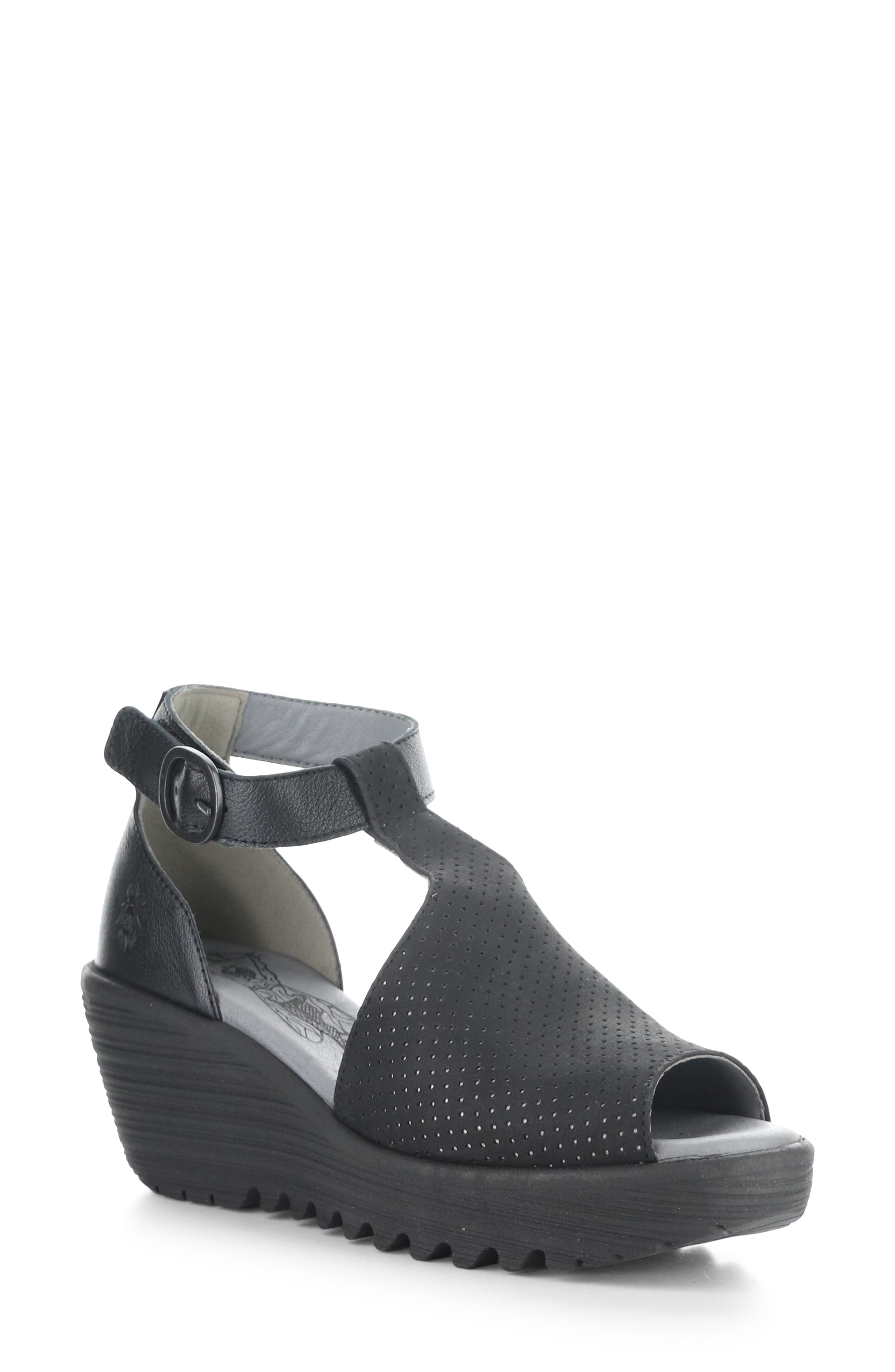 Fly London Lemo Ankle Strap Platform Wedge Sandal, Main, color, 