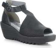 Fly London Lemo Ankle Strap Platform Wedge Sandal