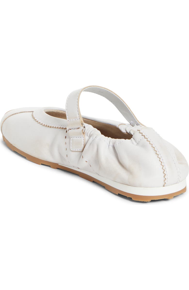 Miu Miu Plume Mary Jane Ballet Flat Sneaker, Alternate, color, Bianco