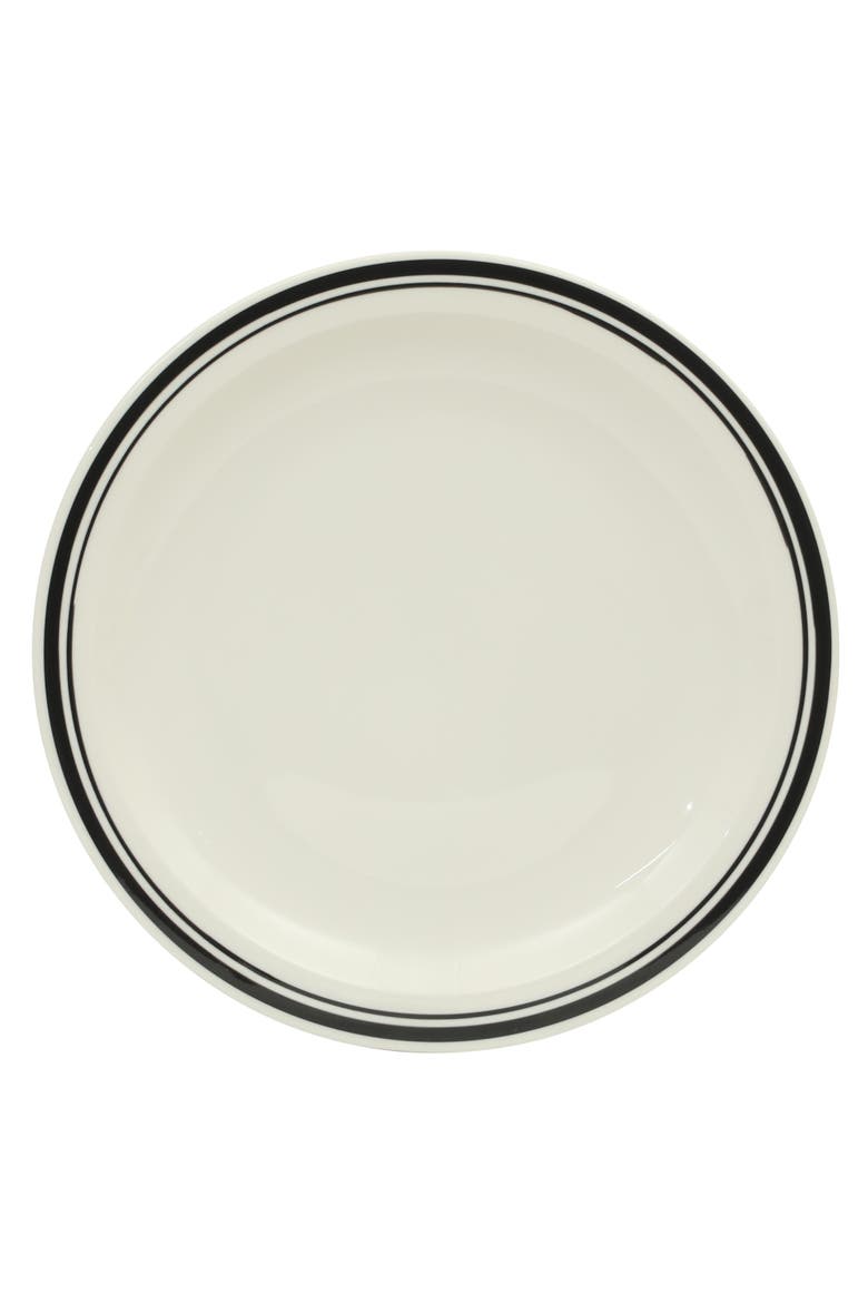 Hometown Diner Porcelain Dinnerware Set, Alternate, color, White with Black Rim