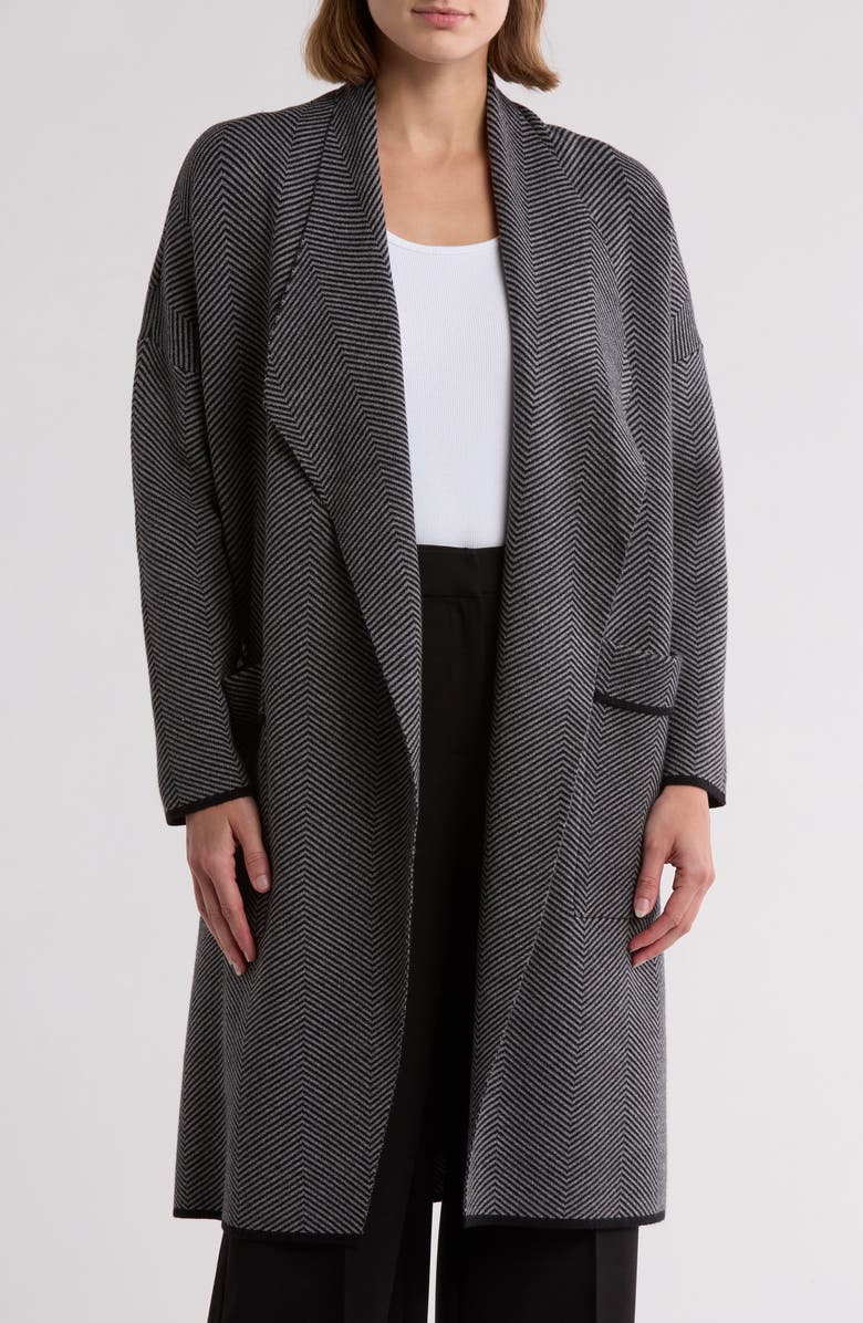 BY DESIGN Andrea Chevron Sweater Coat, Main, color,