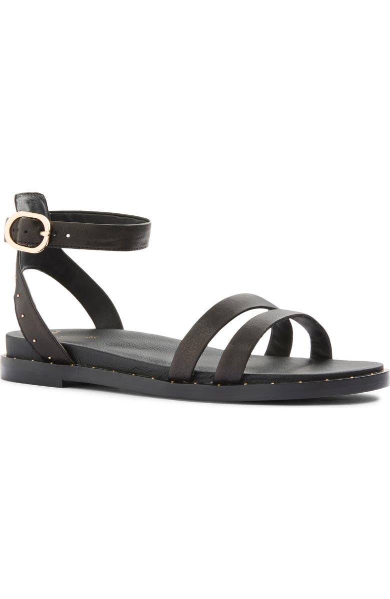 FRANKIE4 Patterson Ankle Strap Sandal, Main, color, Black