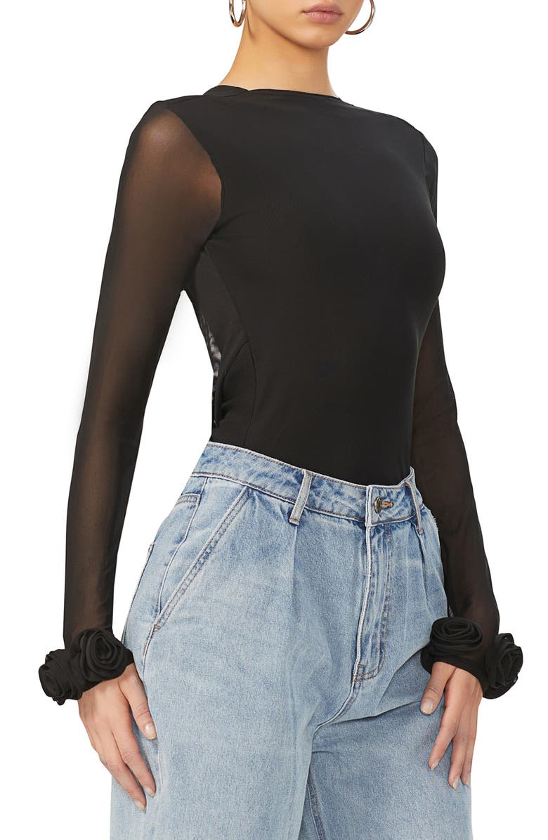 AFRM Lavi Mixed Media Open Back Top, Alternate, color, 