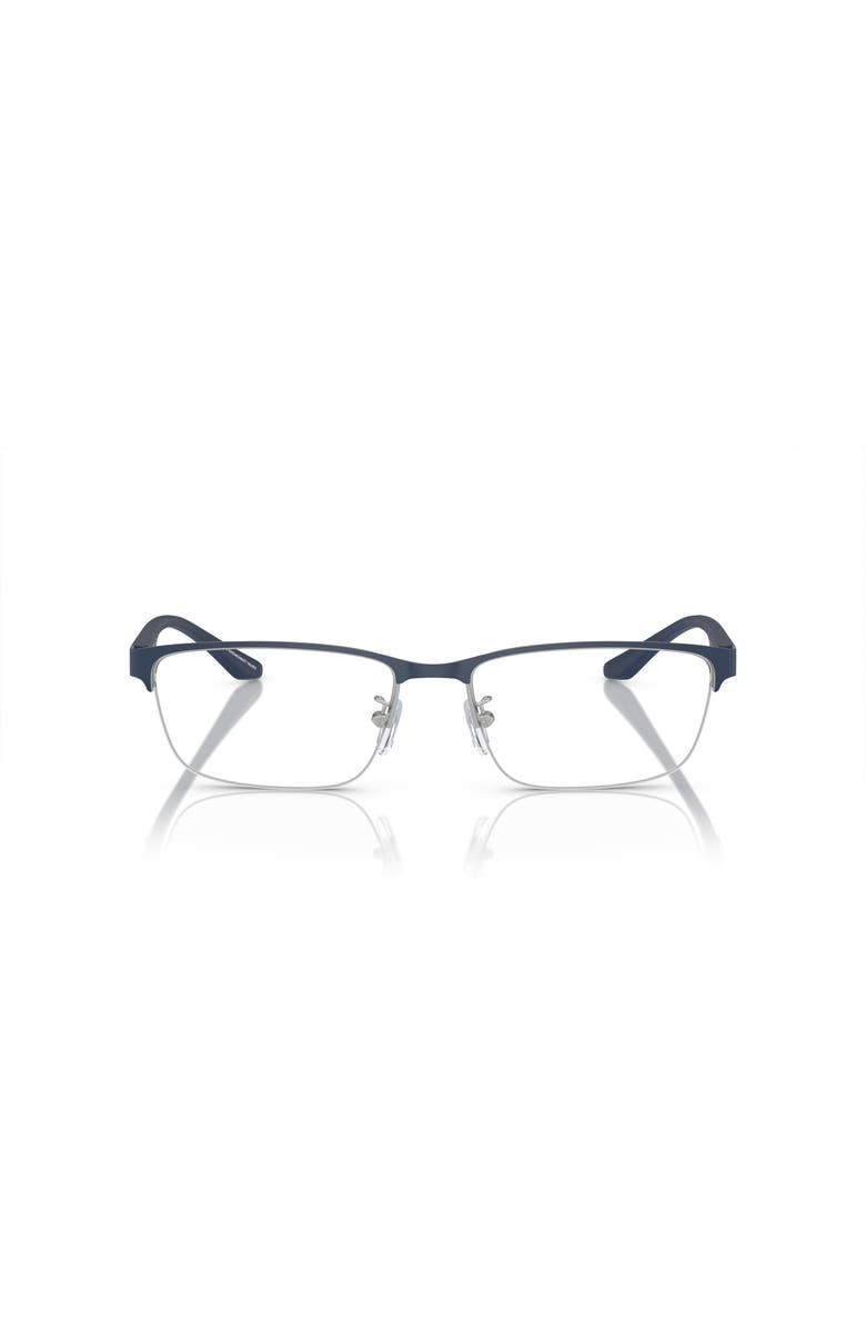 Emporio Armani 55mm Rectangle optical glasses, Alternate, color, Blue