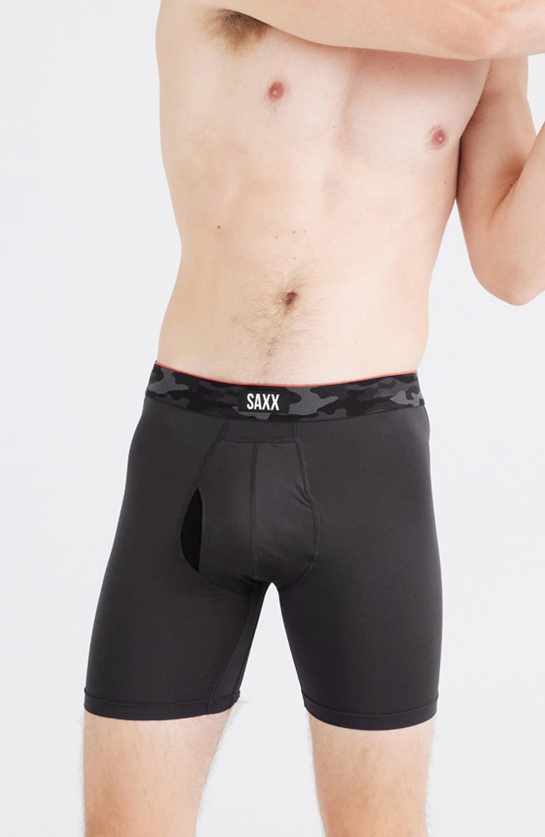 SAXX Assorted 2-Pack Multi-Sport Mesh Performance Boxer Briefs, Alternate, color, Remote Camo Wb/Black