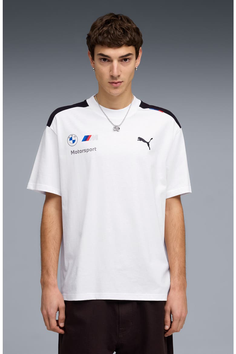 x BMW Replica Drivers Cotton Graphic T-Shirt, Alternate, color, PUMA WHITE