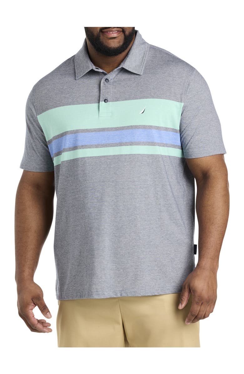 Nautica Big & Tall Navtech Striped Polo Shirt, Main, color, 