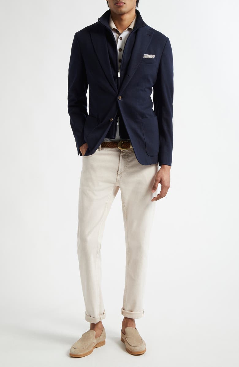 Eleventy Cotton Blend Knit Sport Coat With Removable Bib, Alternate, color, 