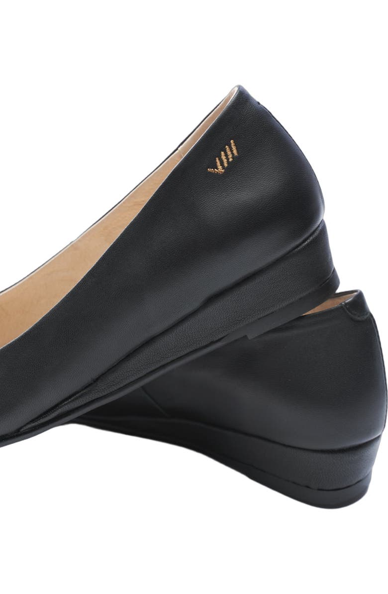 VISCATA Roma Leather Flats, Alternate, color, Black