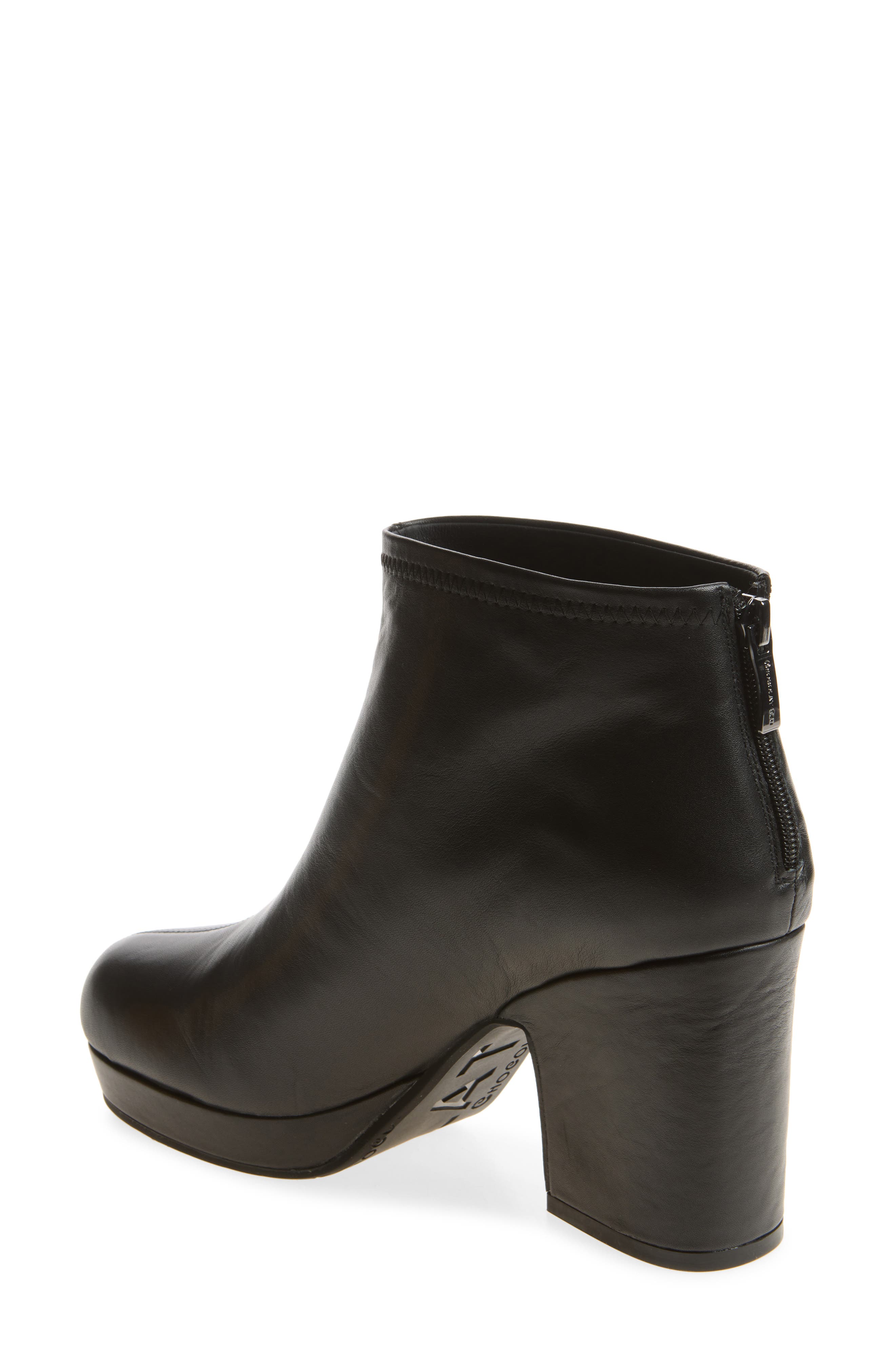 Isa Leather Bootie, Alternate, color, BLACK LEATHER