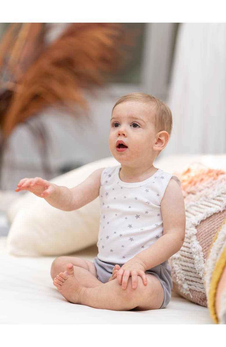 Manière Cotton Tank Top & Bloomers Set, Alternate, color, Grey