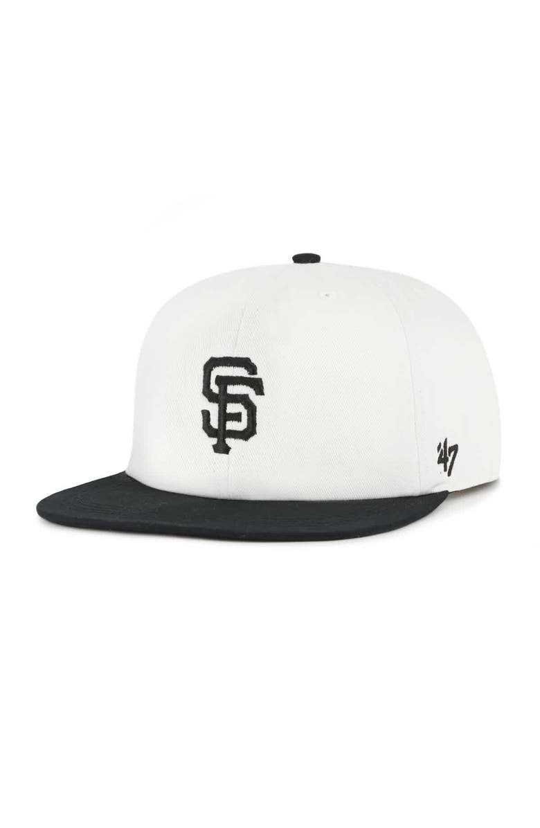 '47 Men's '47 White/Black San Francisco Giants Foundation Captain Snapback Hat, Alternate, color, White