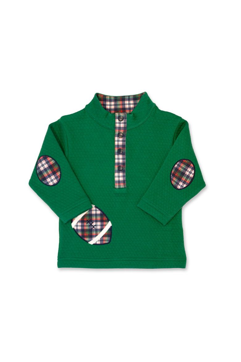 Green Jacquard Knit Pullover With Football, Main, color, Green