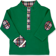 Florence Eiseman Green Jacquard Knit Pullover With Football