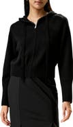 Lilysilk Women's Short Zip-Up Wool Cashmere Hoodie