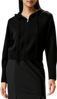 Lilysilk Women's Short Zip-Up Wool Cashmere Hoodie