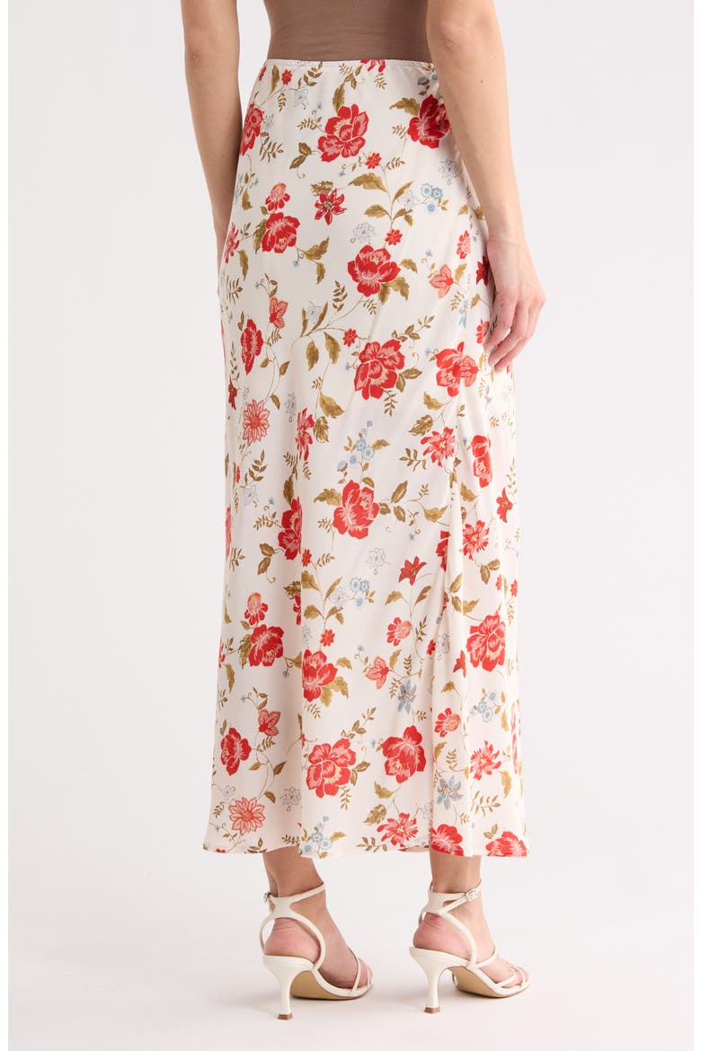 Floral Midi Skirt, Alternate, color, CREAM MULTI