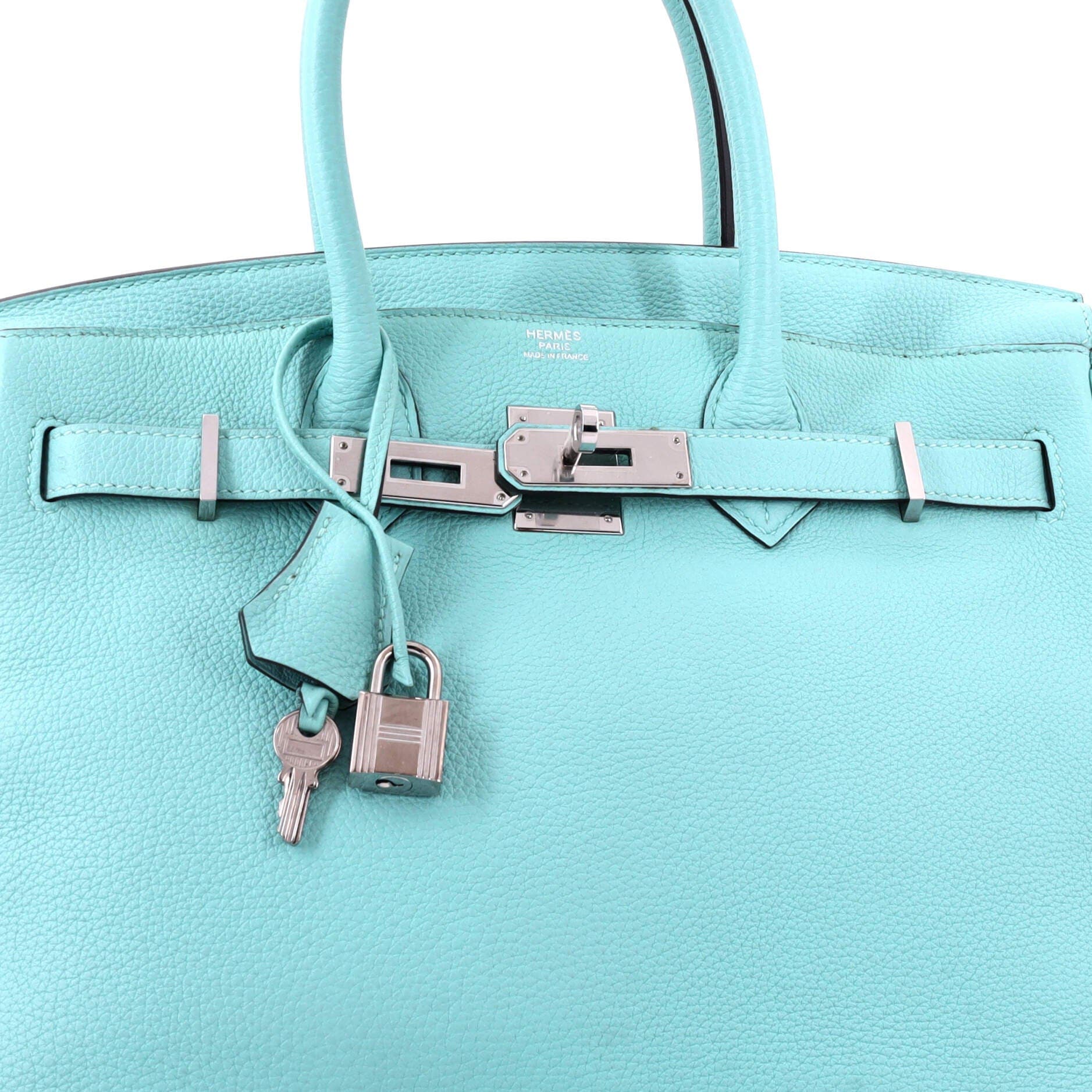 Birkin Handbag Blue Togo with Palladium Hardware 30, Alternate, color, Blue