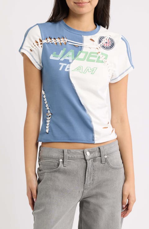 Macrame Spliced Football Top